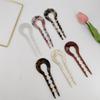 13cm Fashion U-Shaped Hairpin Hair Fork Trendy Acetic Acid Material Hair Clip Headwear Accessories for Women Girls Retro Jewelry