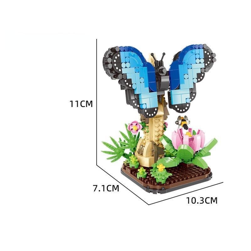 

Творческая коллекция насекомых, модель животного, бабочка, жук, богомол, строительные блоки, сделай сам, детская игрушка-головоломка 466PCS