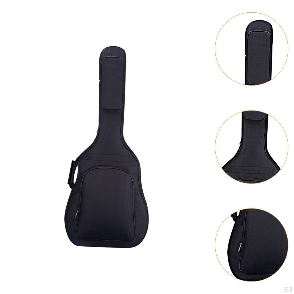 Guitar Bag Soft Carrying Adjustable Shoulder Strap Dustproof Case 10mm Thick