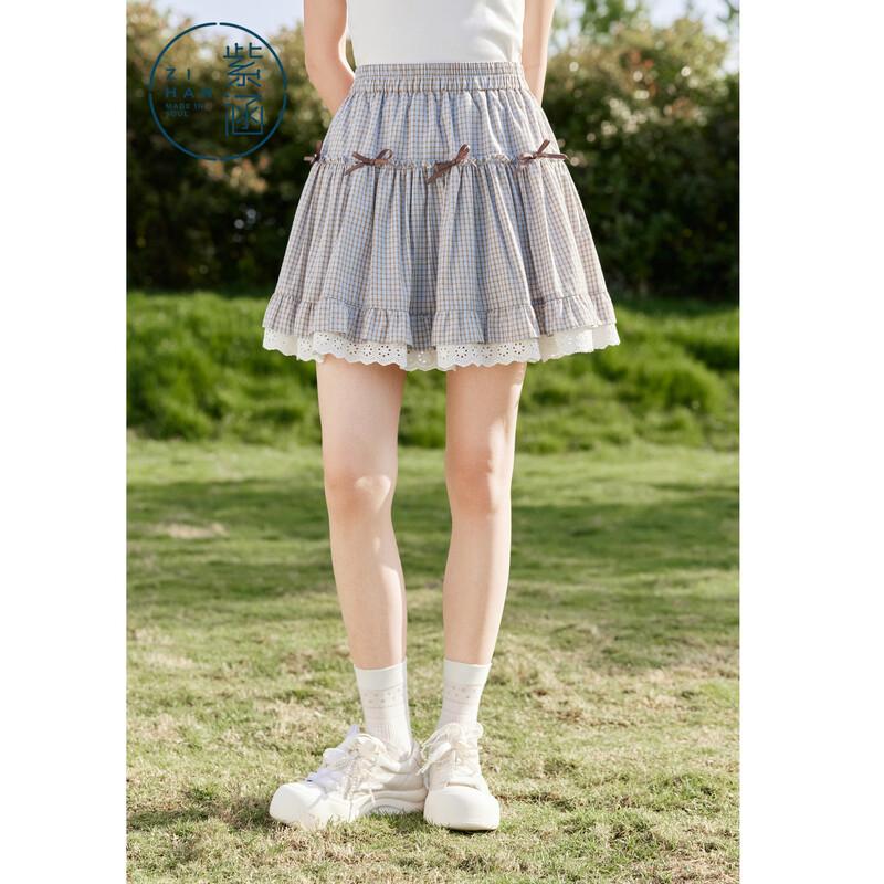 ZIHAN Women s Ballet Style Ruffled A-Line Mini Skirt M