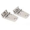 2 PCS 316 Stainless Steel Marine Offset Hinge Mirror Polished 2-1/5" x 1-1/2" Boat Shortside Hinge Offset Short Side Design