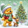 Disney 5D Diamond Painting Winnie The Pooh Christmas Cross Stitch Mosaic Kit Home Decoration Wall Sticker DIY Handmade Gift