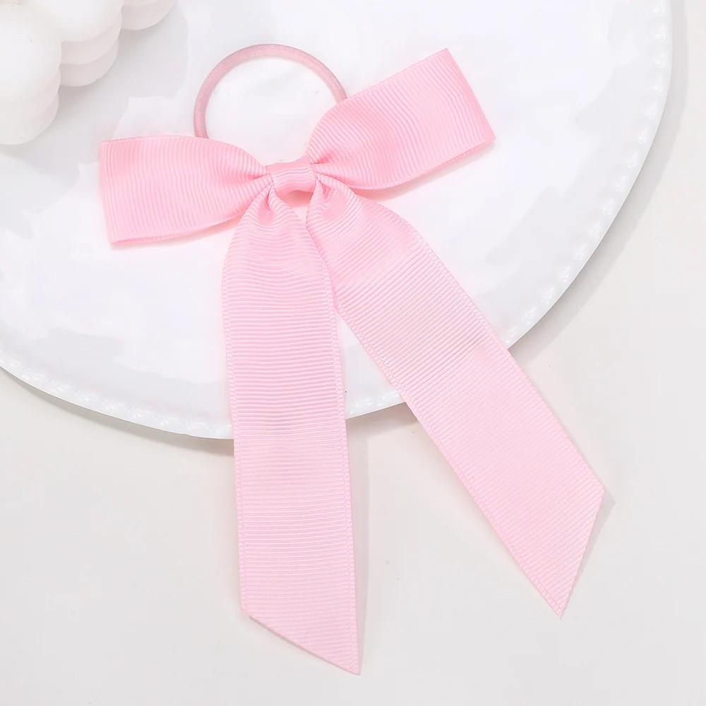 Süße Schleifen-Haarbänder Kleinkind Cheer-Schleife Haargummi Kinder Mode Einfarbig für Mädchen Kinder Party Kopfbedeckung Haaraccessoires