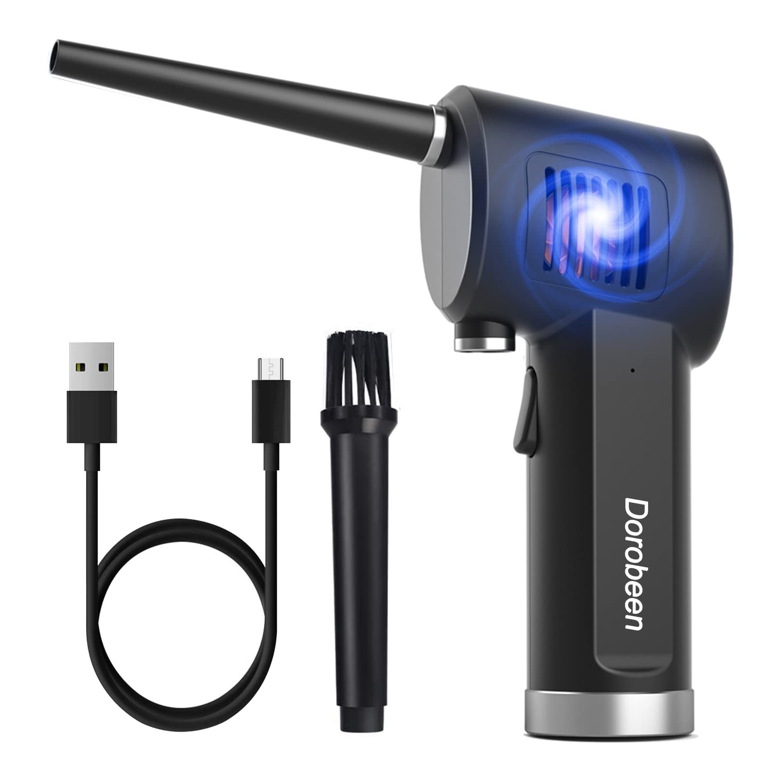

DOROBEEN Compressed Air Duster Cordless Portable Rechargeable Compressed Air Duster 33000 RPM Electric Air Duster для компьютерной клавиатуры и электроники