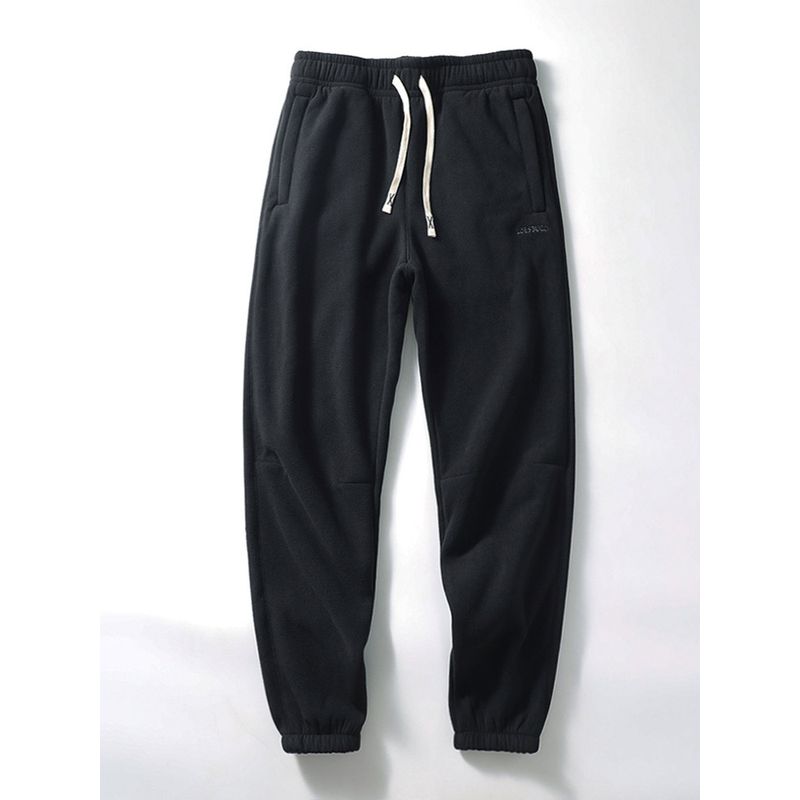 Men's Fleece Pants Winter Thickened Warm Long Pants Lamb Fleece Sweatpants Export Men's Sports Casual Pants