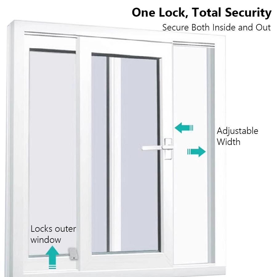 Sliding Window Lock Latch, Door Window Limiter, Child Safety Lock for Casement Patio Doors, Household Anti-Theft Window Stopper