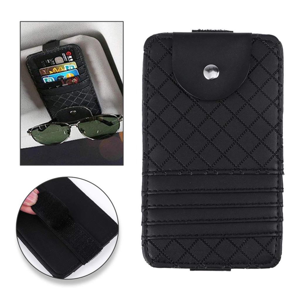 VORCOOL Car Sun Visor Pocket Car Organizer Sunglasses Holder Card Holder Small Storage