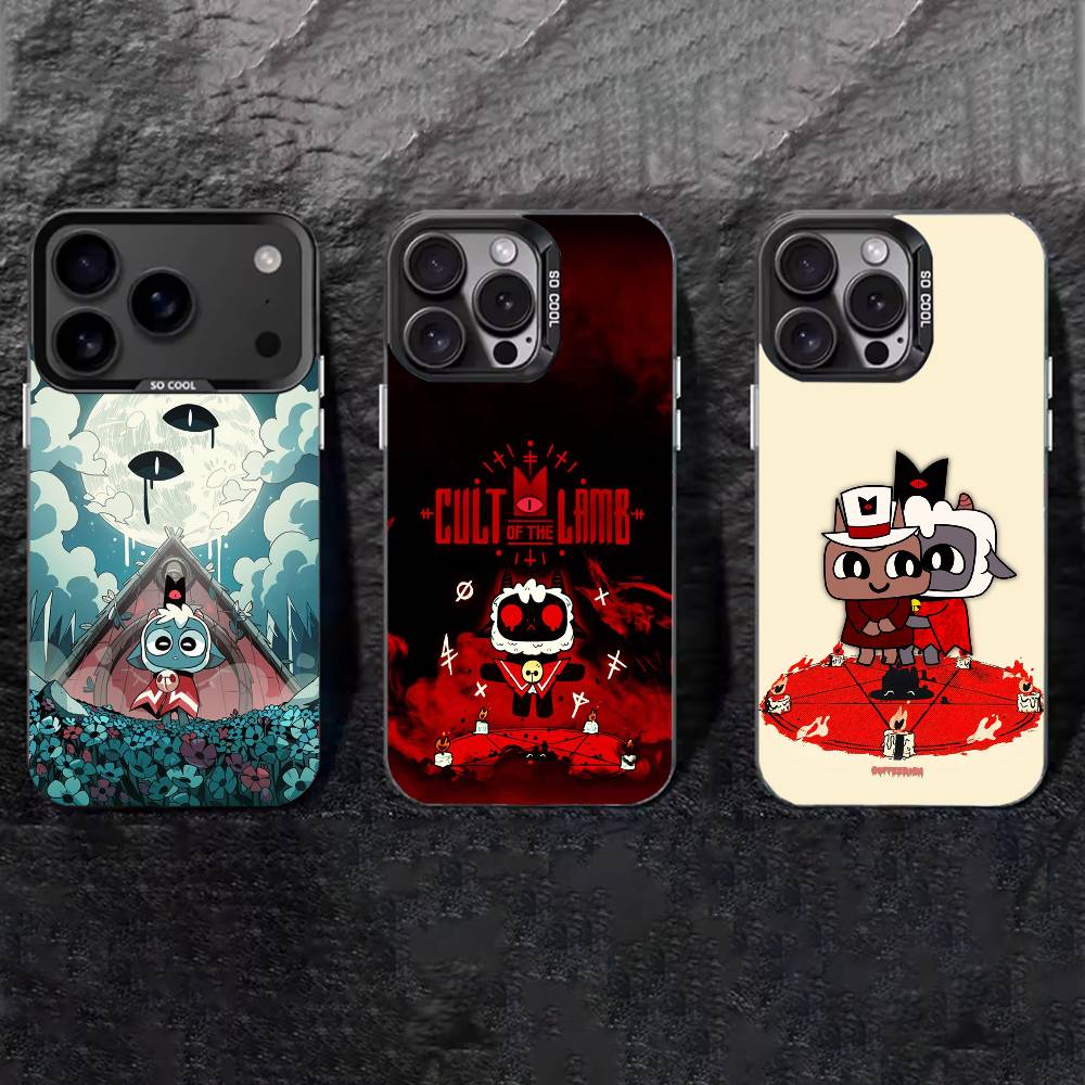 Cult Of The L-Lamb Game Phone Case For iPhone 17,16,15,14,13,12,11 Plus,Pro Max,XS,Colored silver phone case