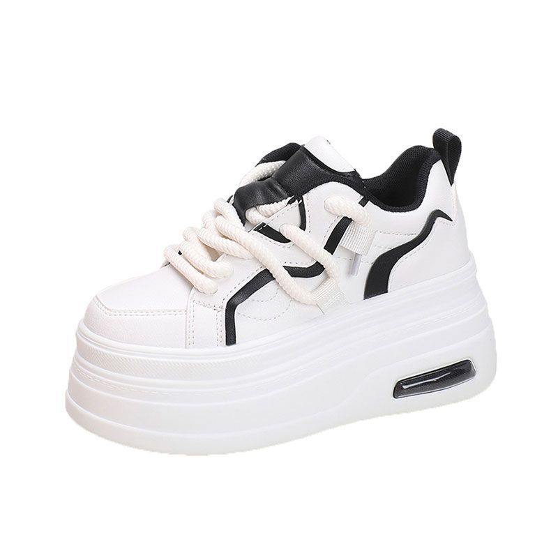 Dames høst nye nisjedesignfølelse tykksåle høydeøkende fritidssko casual sportssko