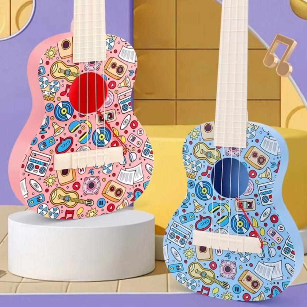 Adjustable String Knob Children Guitar Toy Animal Musical Instrument Toy  Play Activity
