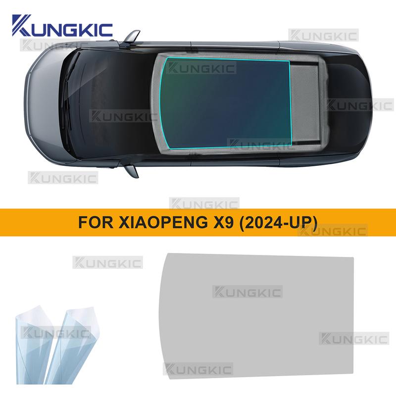 For XiaoPeng X9 2024 2025 TPU Ice Armor Pre-Cut Sunroof Protection Film Heat ulation Awning Supplies Car PPF Accessories