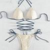 European & American Fashion Halter Neck Multicolor Bikini Swimsuit, Cross-border Swimwear 2025 Style.