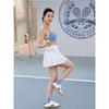 Sports Skirt 2025 Spring and Summer New Fake Two-Piece Fashion Tape Quick-Drying Breathable Tennis Pleated Skirt