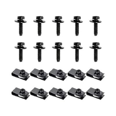 Universal Bolt Mudguard Fastener Set Heavy Duty Steel Construction Quick Attach Design Rustproof Coating for Cars Motorcycles