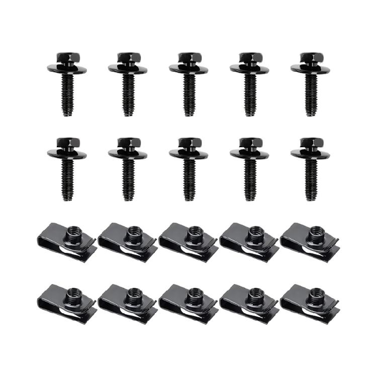 

Universal Bolt Mudguard Fastener Set Heavy Duty Steel Construction Quick Attach Design Rustproof Coating for Cars Motorcycles 1