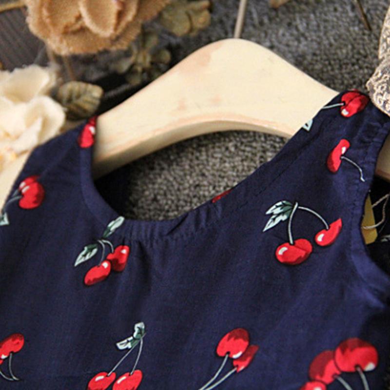 Copii vara fete rochie dulce modă panglică rochie fără spate fete bumbac prințesă rochie haine