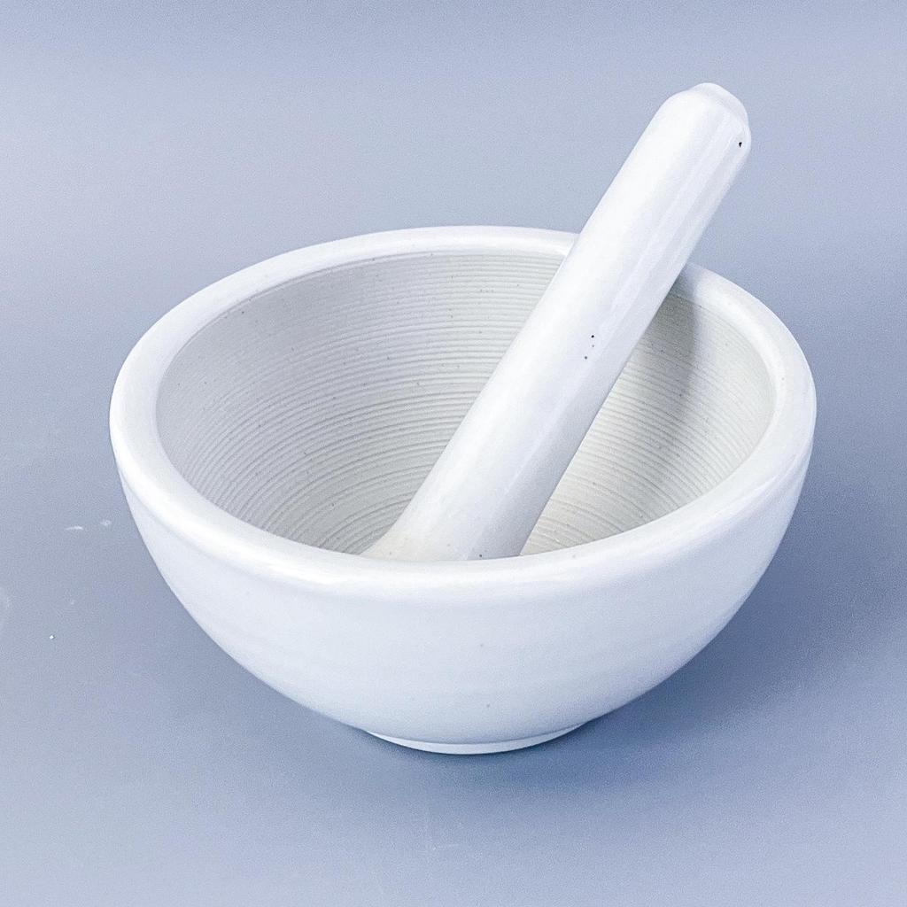 Thickened Ceramic Mortar & Pestle Set for Grinding Pigment and Glaze