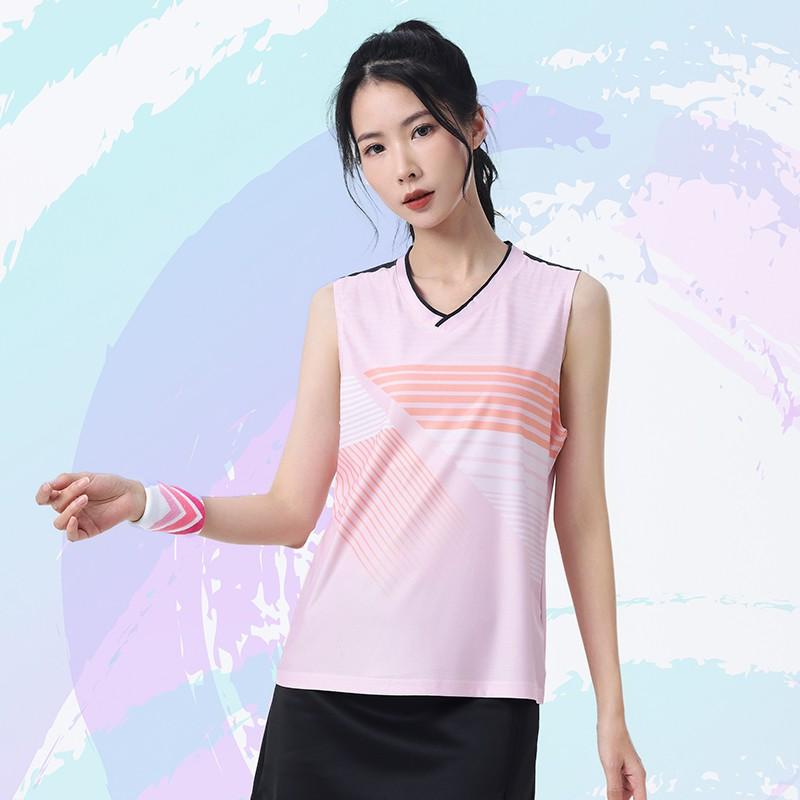 Unisex Sleeveless Badminton Sport Set Team Uniform With Number Printing Athletic Wear Men Women