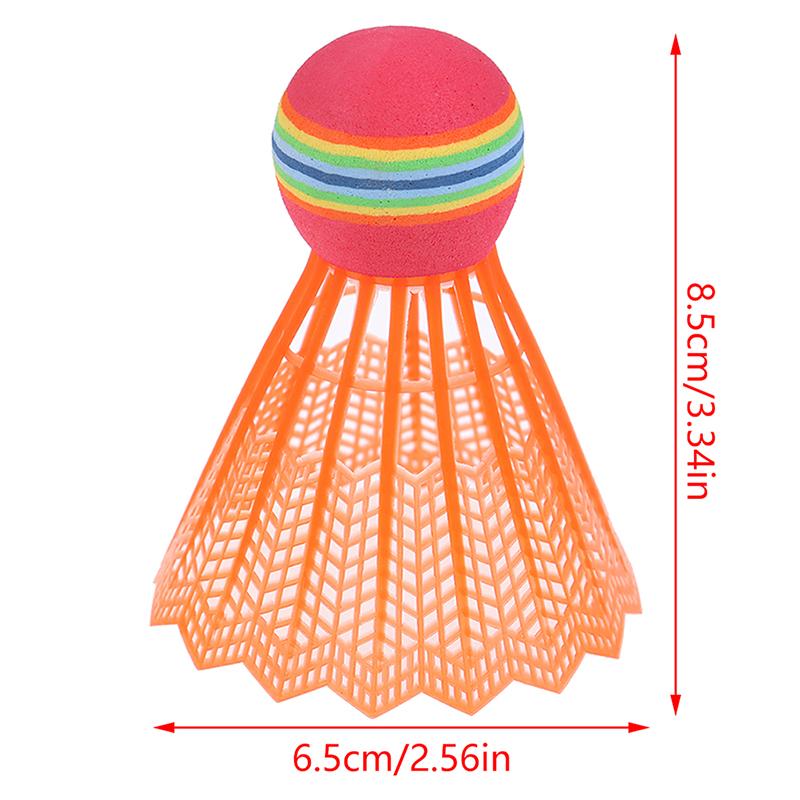 12 Pièces Volant de Badminton Eva Tête d'Arc-en-ciel Plumes de Badminton en Nylon Pour Sport de Jeu