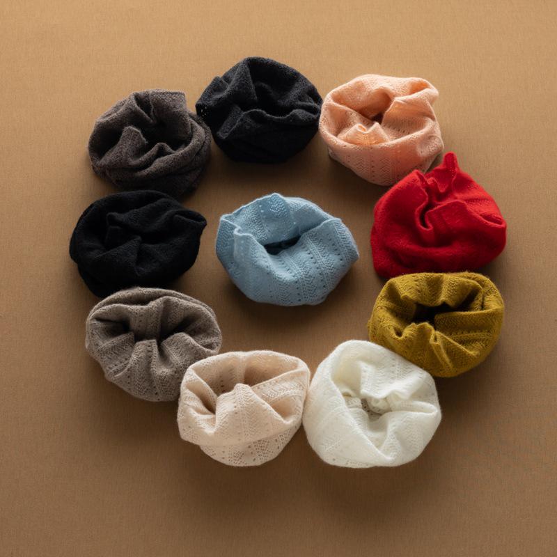Women's 100% Pure Cashmere Knitted Neck Warmer Scarf - Autumn/Winter Hollow Fashion Style.