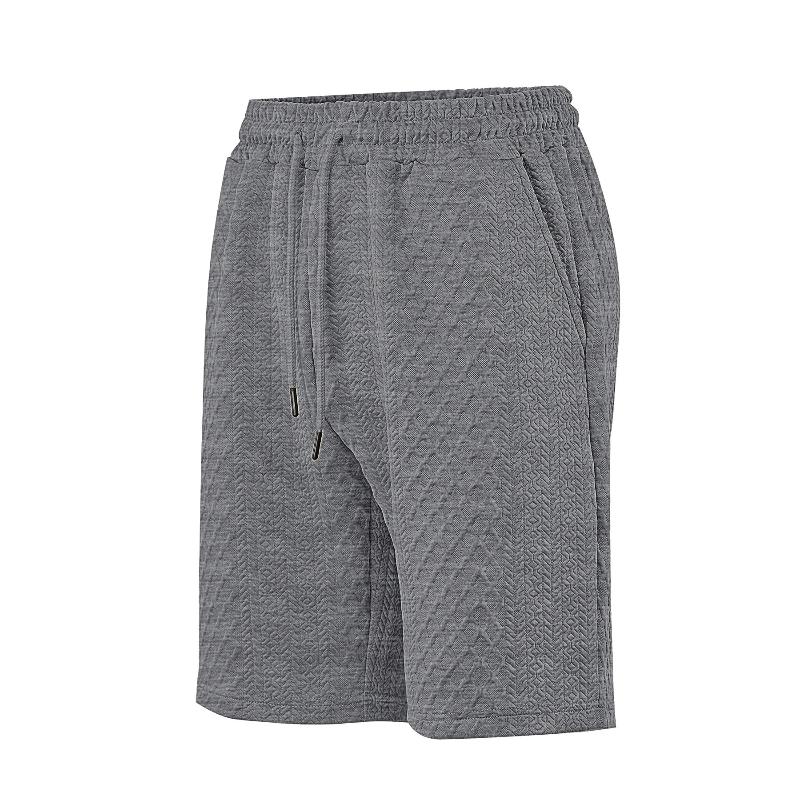 Herren-Shorts in Übergröße für den Sommer, Lässige Passform, Atmungsaktiv, Leicht dehnbar, Tunnelzugbund, Gerades Bein, Jacquard-Stoff