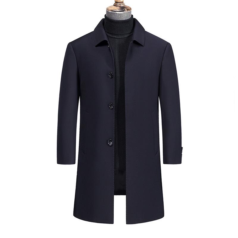 Premium Plus Size Men's Business Casual Jacket for Spring and Autumn - Solid Color Lapel Design