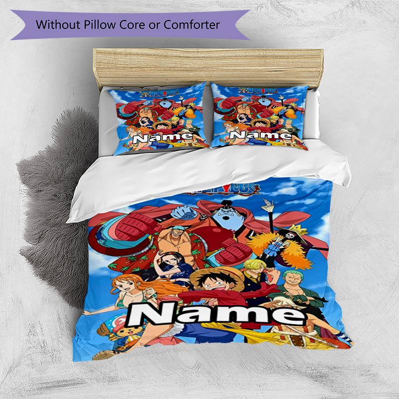 3pcs Duvet Cover Set (1*Duvet Cover + 2*Pillowcase, Without Core), Custom Name One Piece Pattern Bedding Set, Home Bedroom Decor Gift