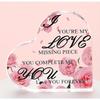 2D Flat Acrylic Heart Shaped Desk Decor Plaque, Wedding Anniversary Gift, Suitable for Wall Decoration, Porch, Room, Villa, Accents Home, Hallway, or