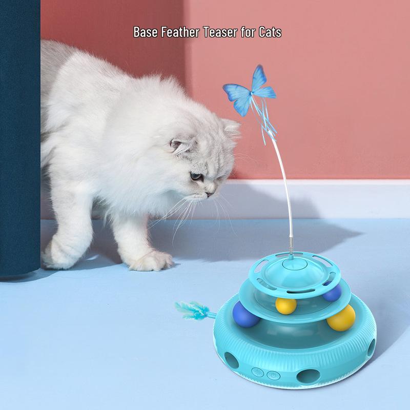 Electric Butterfly Cat Teaser Toy - Durable Turntable Design