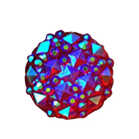 DIY 40Pcs 12mm Round AB Resin Flatback Rhinestones for Phone Wedding Crafts