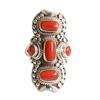 Handmade Red Turquoise Open Ring Tibetan Retro Turquoise Jewelry