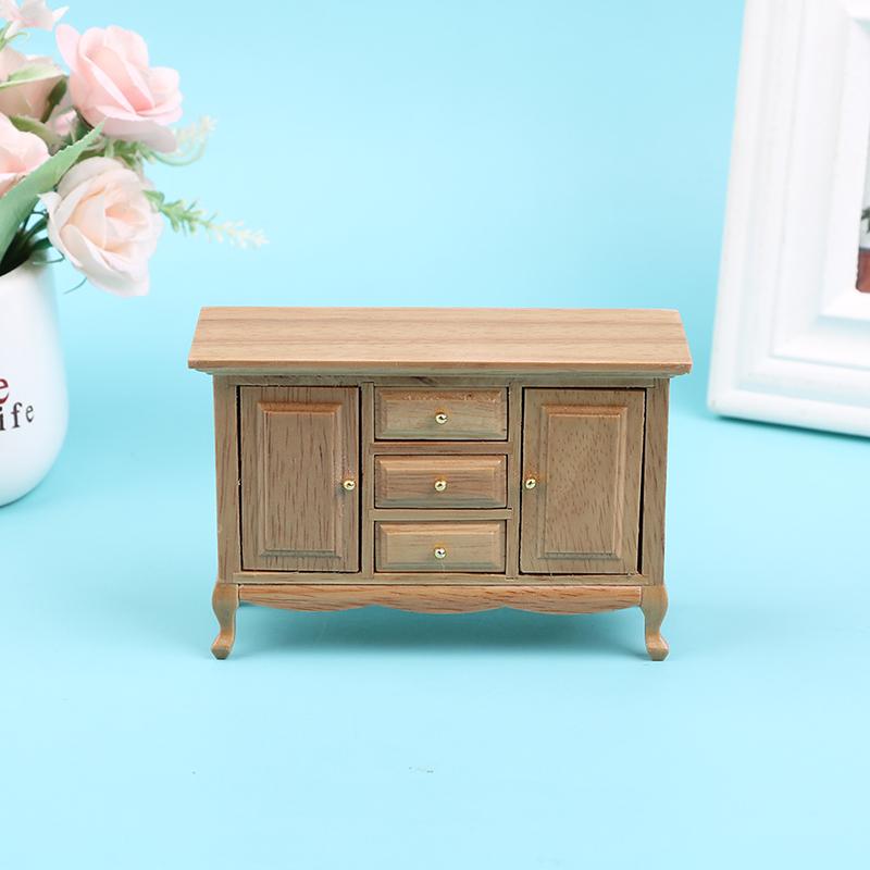 1/12 Dollhouse Mini Simulated Wooden Cabinet Dollhouse Furniture Accessories