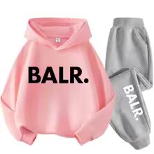 Herbst Warm New York Letter Cool Grafikdruck Kinder Langarm Hoodie + Hose Anzug 2er Set Sweatshirt Junge Mädchen Kind Sportbekleidung