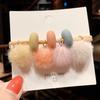 Lovely Fur Ball Girls Hair Bands Elastic Rubber Elegant Hair Accessories