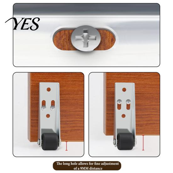 Side Mount Sliding Door Roller 4/8Pcs Vertical Track Wheel, Load-Bearing Anti-Sag Bottom Rollers, Dual Bearing Heavy Duty Guide for Wardrobe