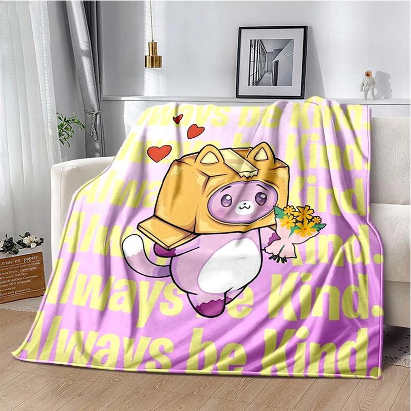 New Style Lankybox Boxy Foxy Rocky Cartoon Blanket,Soft Throw Blanket for Home Bedroom Bed Sofa Travel Picnic Cover Kid