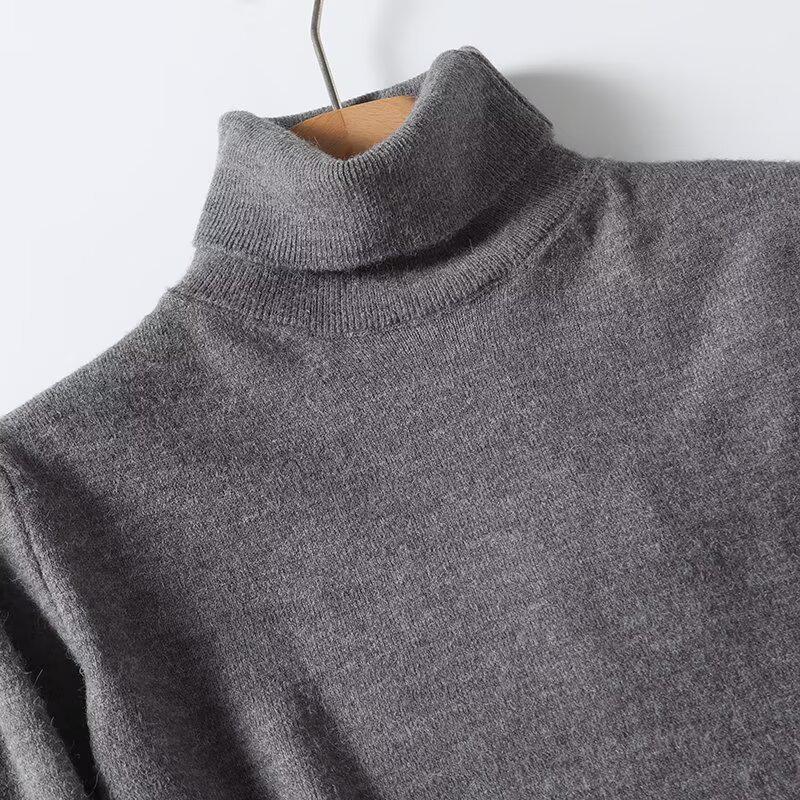 Spring 2025 Women's Slim-Fit High-Neck Long-Sleeve Knitted Sweater