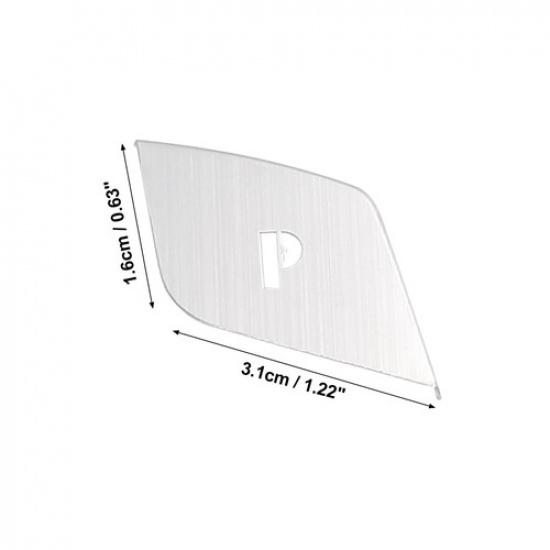 Silver Tone Gear Shift P Parking Button Stickers for BMW 5 6 7 Series X3