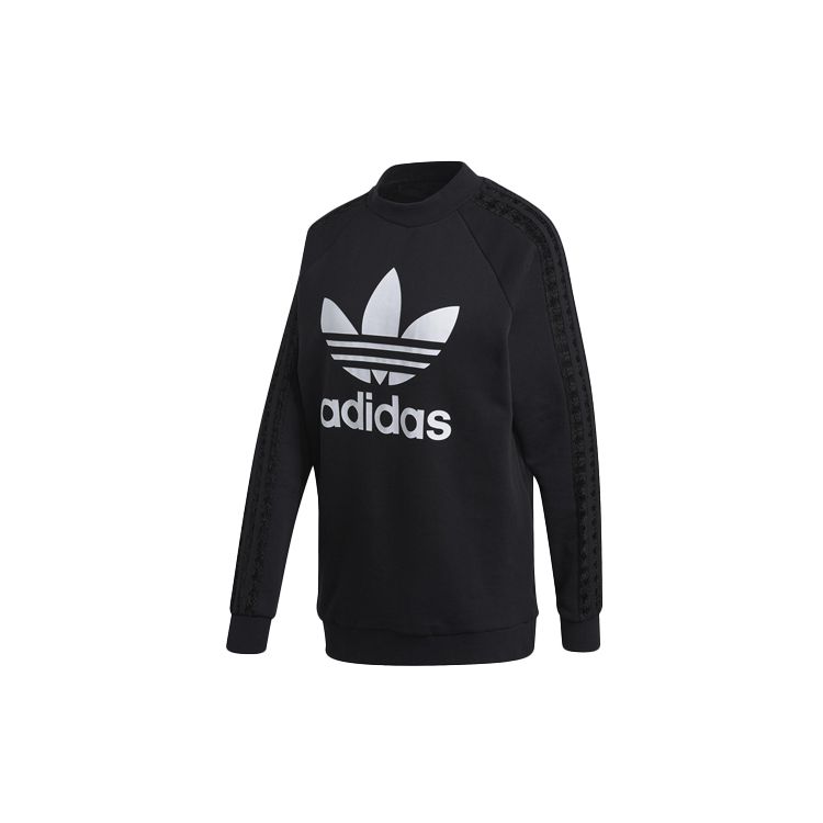 

Adidas Оригиналы Bellista Свитшот с длинным рукавом и круглым вырезом с большим принтом логотипа и кружевом Женский свитшот Черный FM1752 34