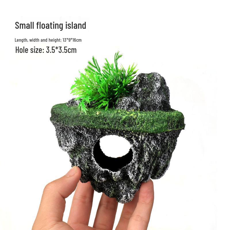Floating Stone Aquarium Decor: Cross-border Avatar-Themed, Suspended Moss Stone for Fish Tank Landscaping