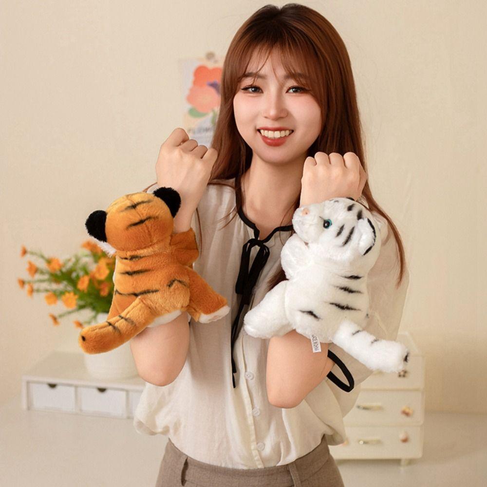 Koala Tiger Slap Snap Wrap Forest Animal Plush Hand Ring Children Game Props