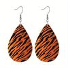 Creative Leopard Pattern PU Leather Earrings for Women Elegant Fashion Earring Accessories for Banquets, Parties, Mother's Day, Gifts