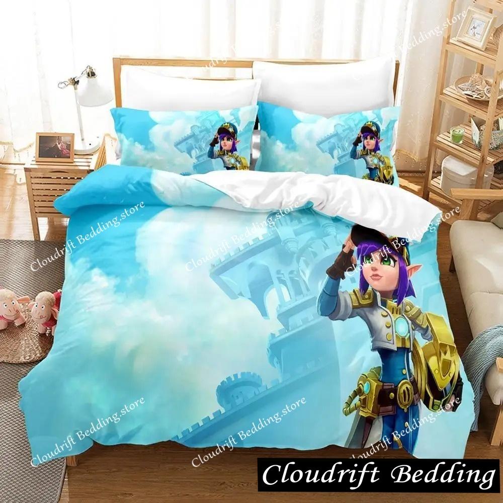 New 3d Printed Game Dungeon Defenders Bedding Set Cartoon Anime three-piece Set Adult Kid Bedroom Duvet Cover Sets Home Textiles
