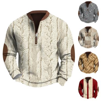 Men's Retro Casual Gradient Printed Sweatshirt