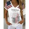 American Independence Day Women's T Shirt Print Graphic American Flag Stylish Classic Casual Short Sleeve