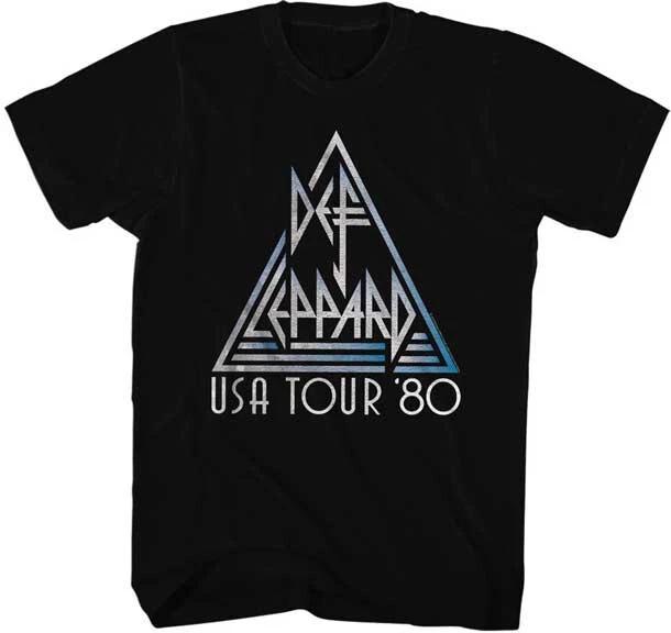 Def Leppard USA Tour 1980 Men s T Shirt Rock Band Music Merch 4XL