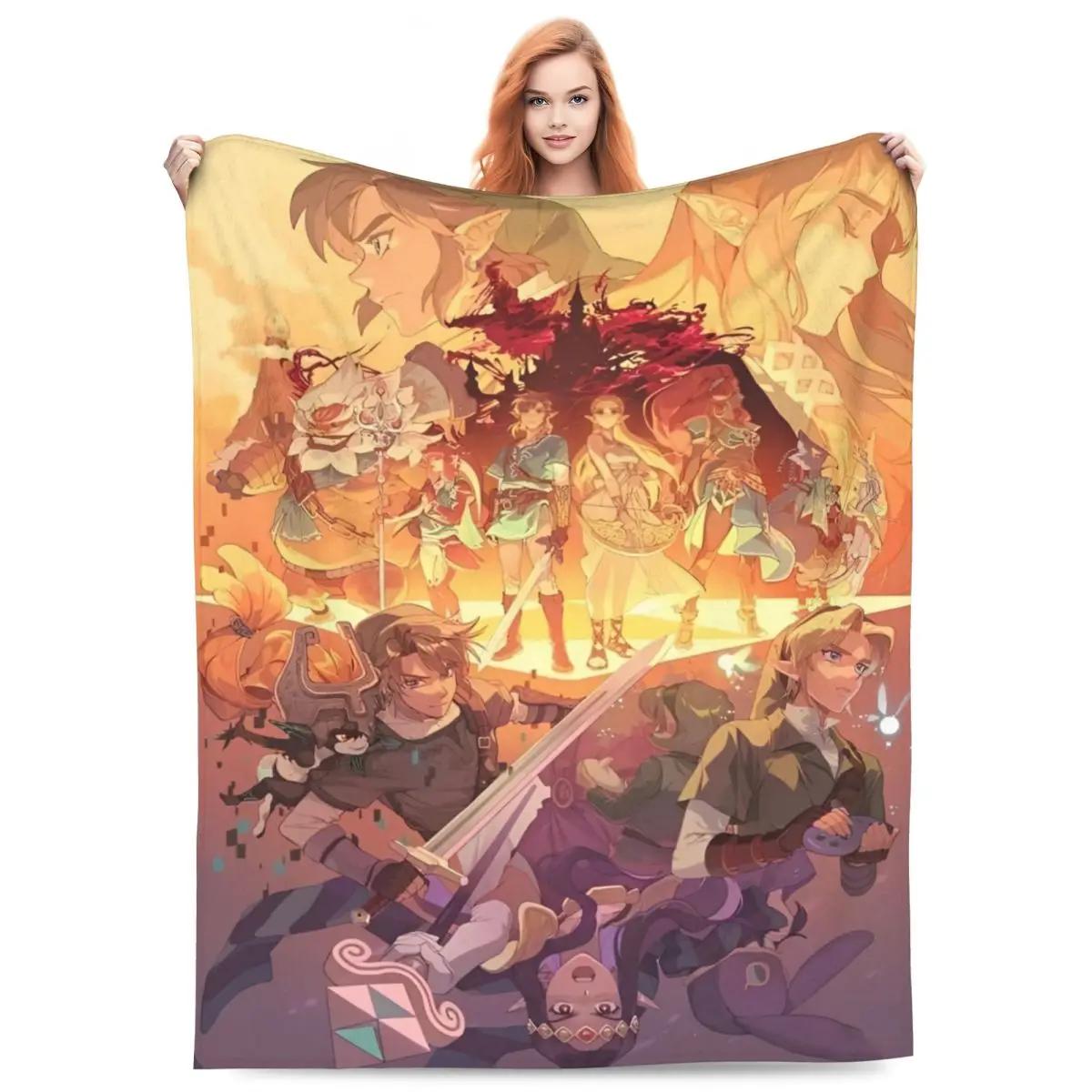 

The Legend Of Zeldaed Breath Of The Wild Live Blanket Fuzzy Novelty Warm Throw Blankets for Chair Covering Sofa Spring Autumn 130X150cm