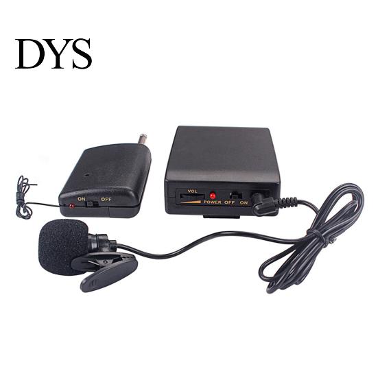 Wireless Receiver Lapel Collar Clip Mini Mic System Microphone