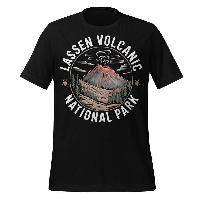 Lassen Volcanic Park T-Shirt Mountain Nature Graphic Tee Unisex T-Shirt XXXL