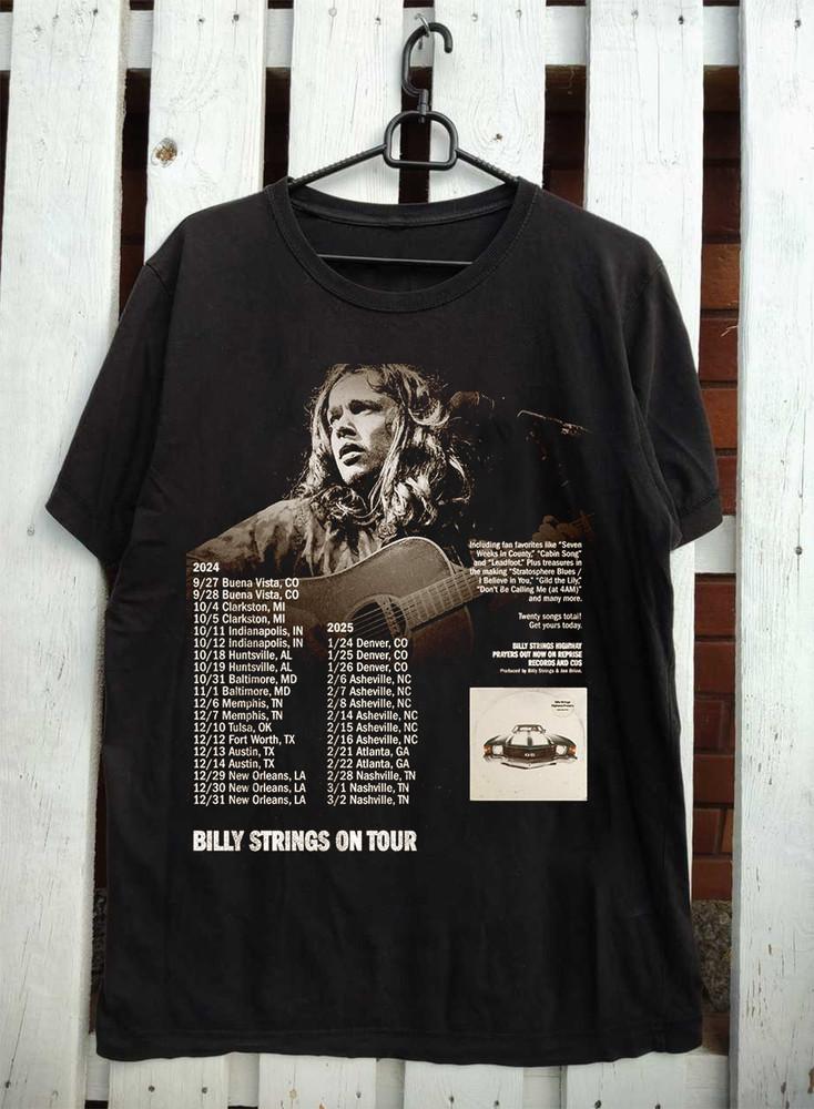 NEW BILLY STRINGS ON TOUR Short Sleeve Cotton Black All Size T-Shirt HH51 Unisex T-Shirt XXXL